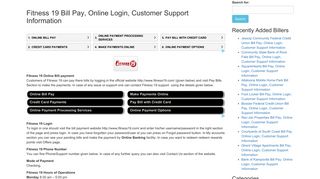 Fitness 19 Bill Pay, Online Login, Customer Support Information