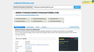 fitnessconnectionusaforms.com at WI. Fitness Connection | Cancel ...