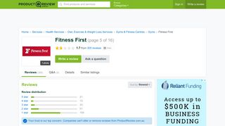 Fitness First Reviews (page 5) - ProductReview.com.au