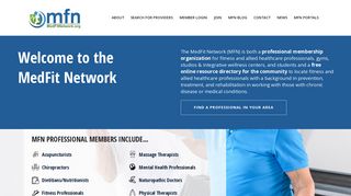 Medical Fitness Network: A Referral Service for Wellness Professionals