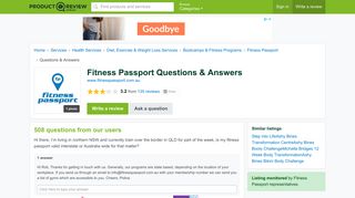 Fitness Passport Questions & Answers - ProductReview.com.au