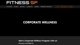 Corporate Wellness - FITNESS SF