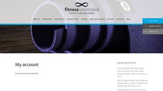 My account - Fitness Unlimited