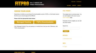 Choose Your Login | FitPro SitesFitPro Sites