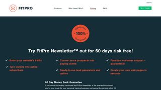 FitPro Newsletter™ - Pricing