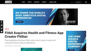Fitbit Acquires Health and Fitness App Creator FitStar – Adweek
