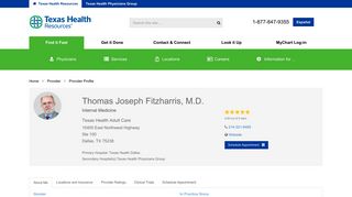 Thomas Joseph Fitzharris, M.D. - Internal Medicine - Dallas, Texas (TX)