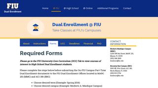 Forms - FIU Dual Enrollment