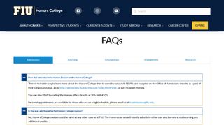 FAQs - FIU Honors College