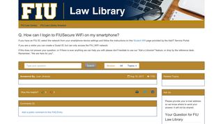 How can I login to FIUSecure WiFi on my smartphone? - FIU Law ...