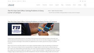 The FIU One Card Office: Solving Problems in Every Corner of ... - Cbord