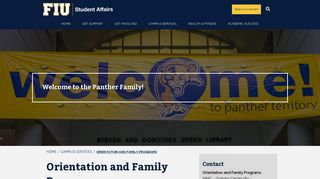 Orientation and Family Programs - Campus ... - FIU Student Affairs
