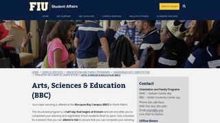 Arts, Sciences & Education (BBC) - Campus ... - FIU Student Affairs