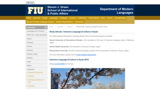Study Abroad - Department of Modern Languages - FIU