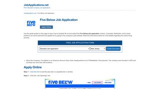 Five Below Job Application - Apply Online