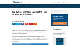 19 Free and Open Source LMSs for Corporate Training - Capterra Blog