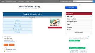 FivePoint Credit Union - Nederland, TX - Credit Unions Online