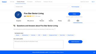 Questions and Answers about Five Star Senior Living | Indeed.com