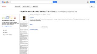 THE NEW MILLIONAIRES SECRET--BITCOIN.: GUARANTEED TO CHANGE YOUR LIFE.