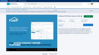 Five9 Cloud Contact Center for Sales and Service CTI/IVR/ACD/Click ...