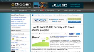 How to earn $5,000 per day with Fiverr affiliate program | oDigger