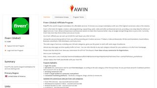 Awin | Fiverr (Global) Affiliate Program