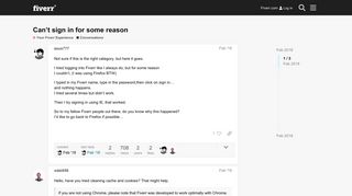 Can't sign in for some reason - Conversations - Fiverr Forum