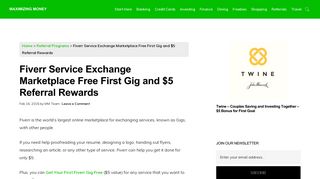 Fiverr Service Exchange Marketplace Free Gig and $5 Referral