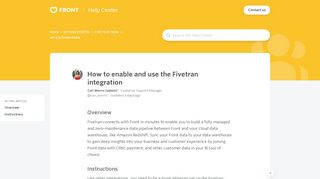 How to enable and use the Fivetran integration - API & integrations ...