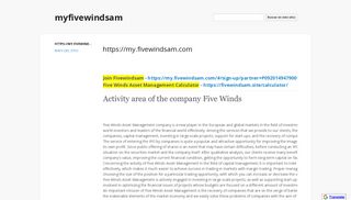 myfivewindsam - Google Sites