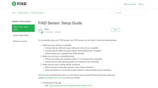 FIXD Sensor: Setup Guide – FIXD