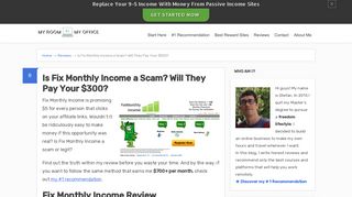 Is Fix Monthly Income a Scam? Will They Pay Your $300? - My Room ...