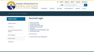 Secured Login - Florida Department Of Education