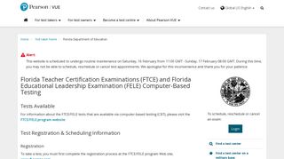 Florida Department of Education :: Pearson VUE