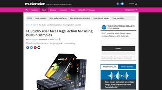 FL Studio user faces legal action for using built-in samples | MusicRadar