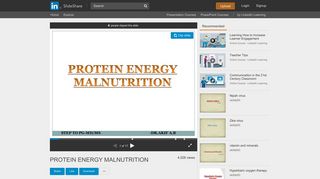 PROTEIN ENERGY MALNUTRITION - SlideShare