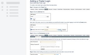 Adding a Trader Login - PropReports Documentation - PropReports