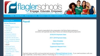 Payroll | Flagler County Public Schools