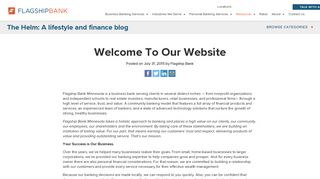 Welcome To Our Website - Flagship Bank