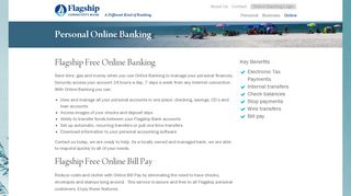 Personal Online Banking - Flagship Community Bank