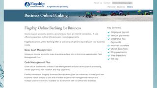 Flagship Online Banking for Business - Flagship Community Bank