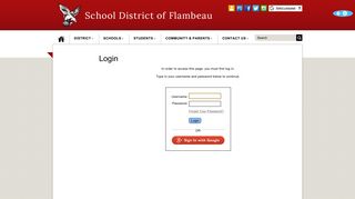 School District of Flambeau - Login