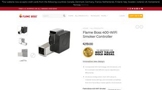 Flame Boss 400-WiFi Smoker Controller – Flameboss Shop