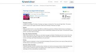 Flamingo Las Vegas Hotel & Casino - Hotel WiFi Test