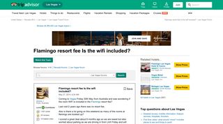 Flamingo resort fee Is the wifi included? - Las Vegas Forum ...