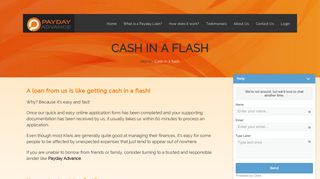 Cash in a flash from Payday Advance | Cash Loans up to $5,000