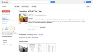Foundation ASP.NET for Flash