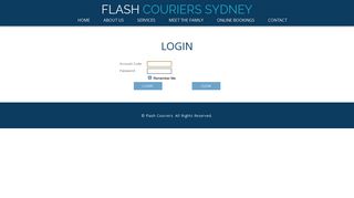 Flash Couriers - Client Services Login