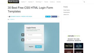 30 Best Free CSS HTML Login Form Templates | Multy Shades
