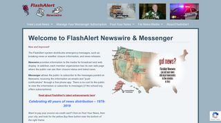 FlashAlert Newswire & Messenger | Distributing emergency messages ...